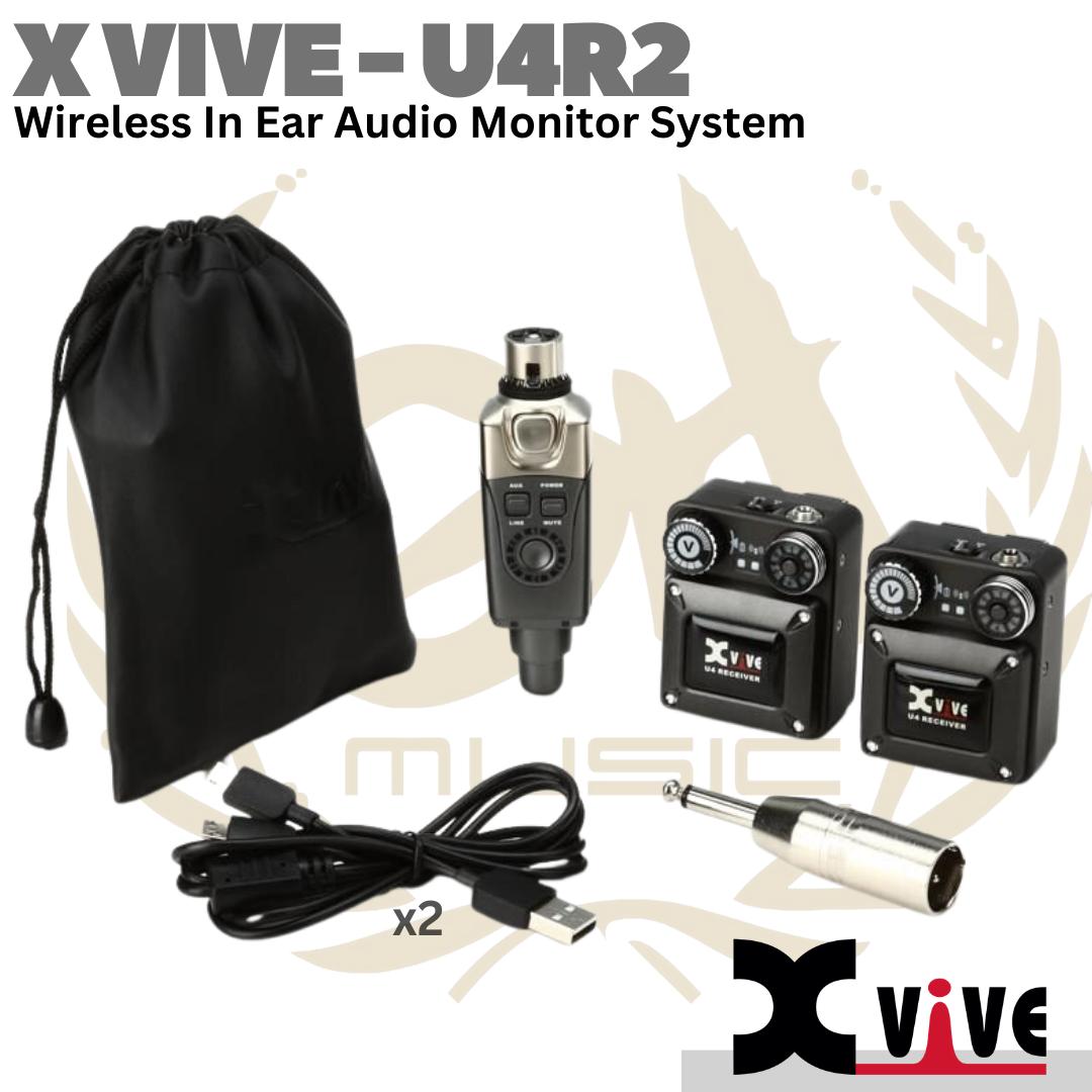 XVIVE U4R2 In Ear Audio Monitor Wireless System with 2 Receiver