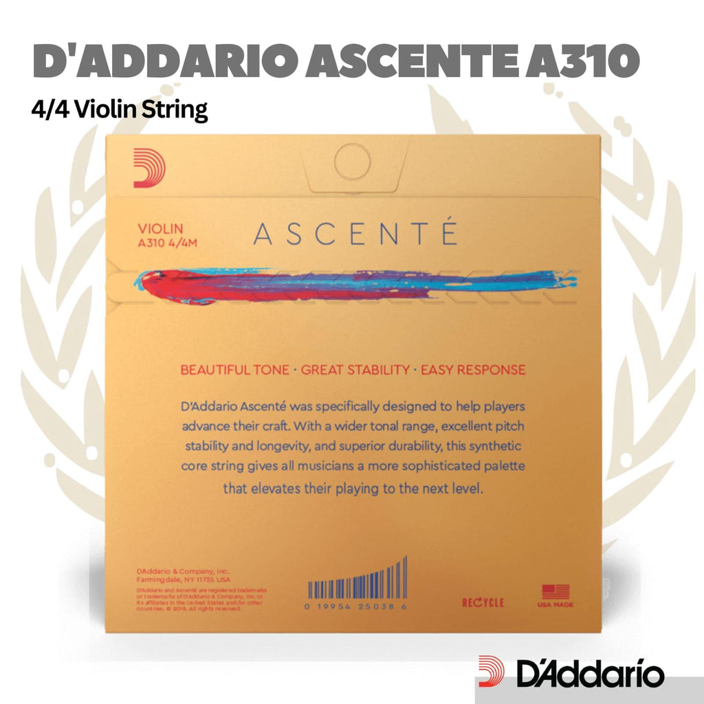 D'addario A310 4/4 Ascente Violin String Set - Senar Biola