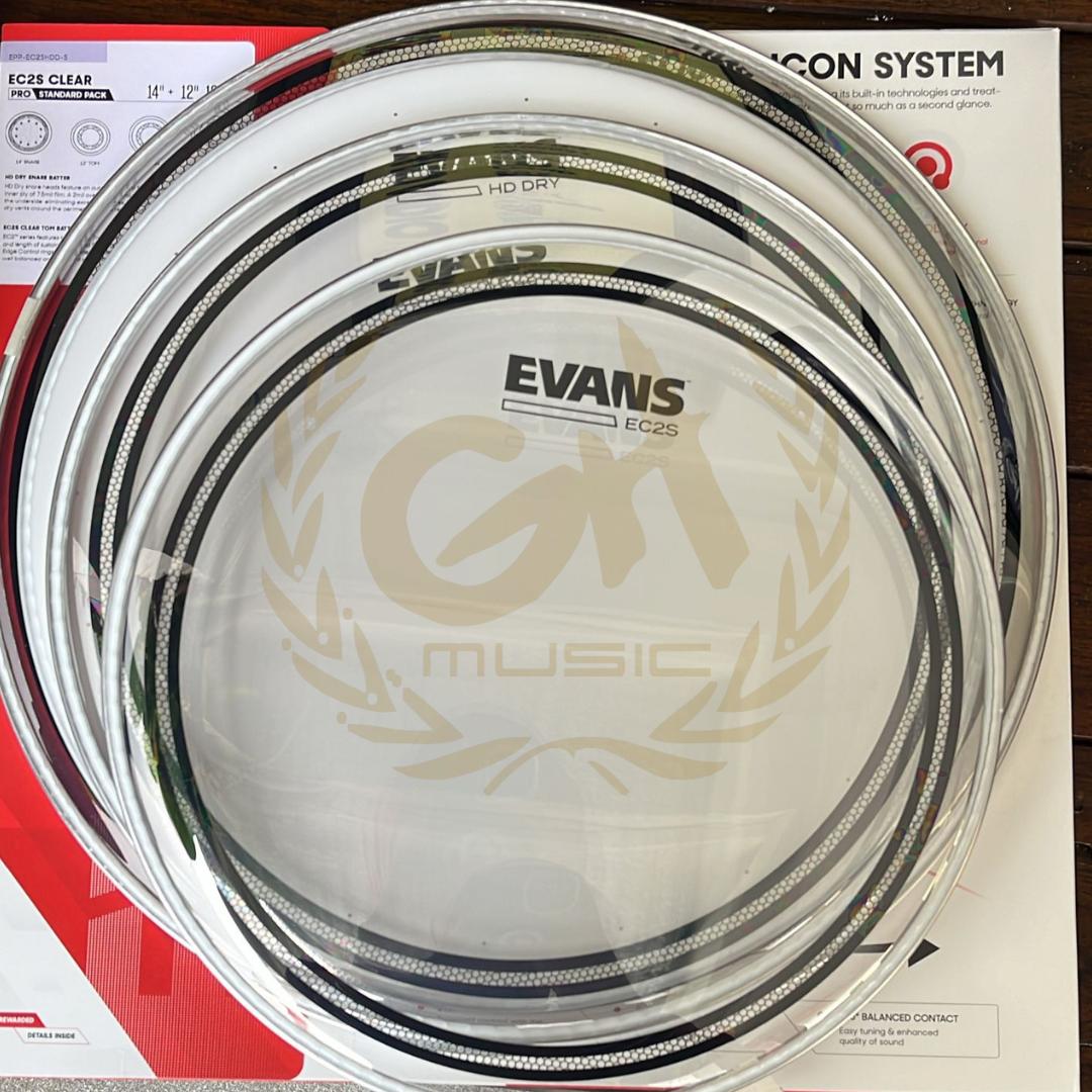 Evans Pack EC2S Clear Standard + 14" HDD EPP-EC2SHDD-S - Drum Head