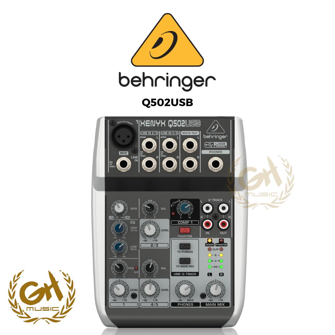 BEHRINGER XENYX Q502USB MIXER AUDIO INTERFACE