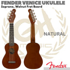 FENDER VENICE Soprano Ukulele Walnut FB
