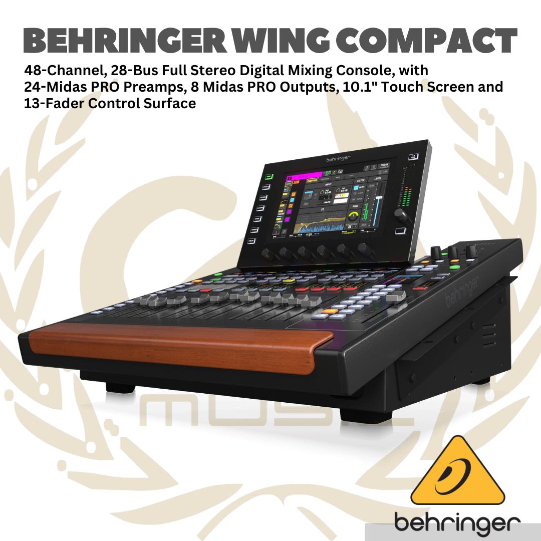 Behringer Wing Compact 48 Channel Full Stereo Digital Audio Mixer - 28 Bus Full Stereo Digital Mixing Console 13 Fader Control Surface Touch Screen