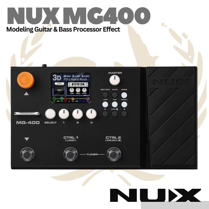 NUX MG400 Multi-Effect Pedal for Electric Guitar & Bass - Efek Gitar