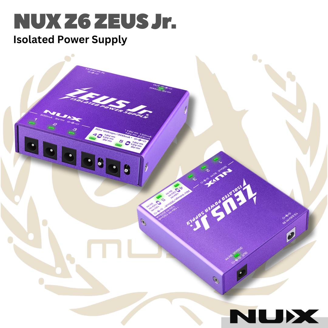 NUX Z6 ZEUS Jr. POWER SUPPLY PEDALBOARD NOISE-FREE - Power Supply Pedal Anti Noise Z6-ZEUS-JR