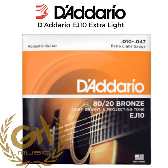 D'Addario EJ10 Extra Light 010-047 SENAR GITAR