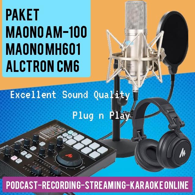 PAKET PODCAST 2 ORANG MAONOCASTER AM100 + MAONO MH601