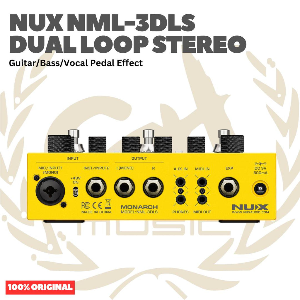 NUX NML-3DLS Dual Loop Stereo Guitar Bass Vocal Pedal Effect - Efek Pedal Gitar Bass Vokal Original Asli