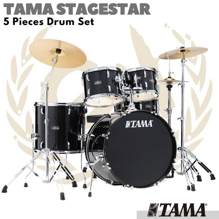 TAMA STAGESTAR 5 Pieces Drum Set Kit + Cymbals | ST50H6C Stage Star