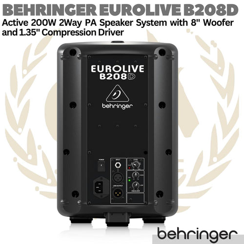 BEHRINGER EUROLIVE B208D Active 2 Way 8" PA Speaker System | Aktif