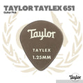 Taylor Taylex 651 Picks, 1.25mm, Smoke Grey, 6-Pack - Pick Gitar Bass