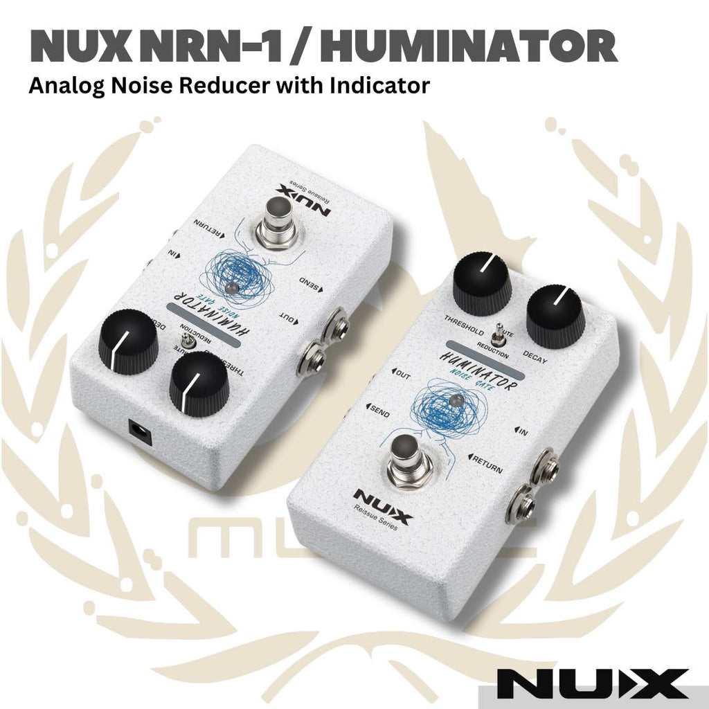 NUX NRN-1 HUMINATOR ANALOG NOISE REDUCER WITH INDICATOR - EFEK GUITAR NOISE GATE NRN1
