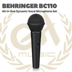 Behringer BC110 All-in-One Dynamic Vocal Microphone Set - BC 110 Mic Genggam Hand Held BC-110 Mikrofon Kabel Lepas Pasang
