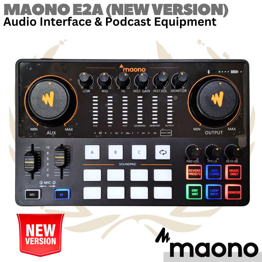 MAONOCASTER E2 / E2A (NEW VERSION) Portable Live Streaming & Podcast Console - Soundcard