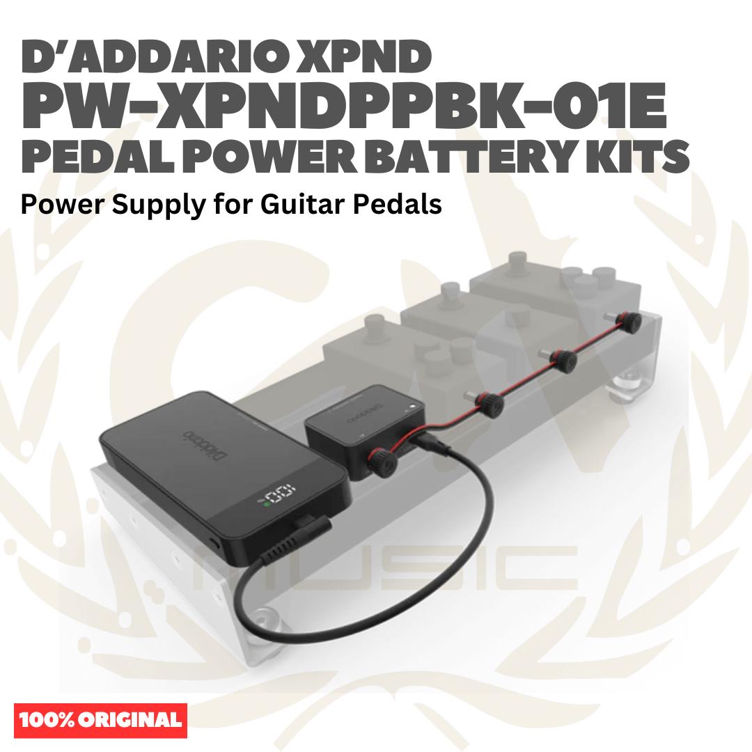 D'Addario PW-XPNDPPBK-01E XNPD Pedal Power Battery Kits Power Supply for Guitar Pedals - Power Cell Portabel 10.000mAh USB-C untuk Pedalboard Efek Gitar Bass