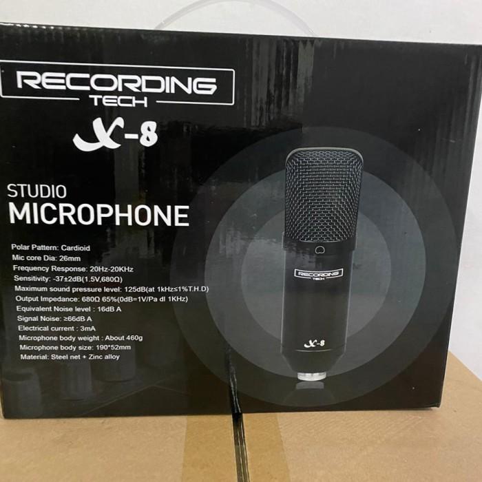 XLR CONDENSER MIC RECORDING TECH X8 MICROPHONE RECORDING DAN PODCAST