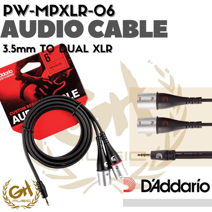 D'ADDARIO PW-MPXLR-06 - 3.5MM TO DUAL XLR CABLE, 1.8meter