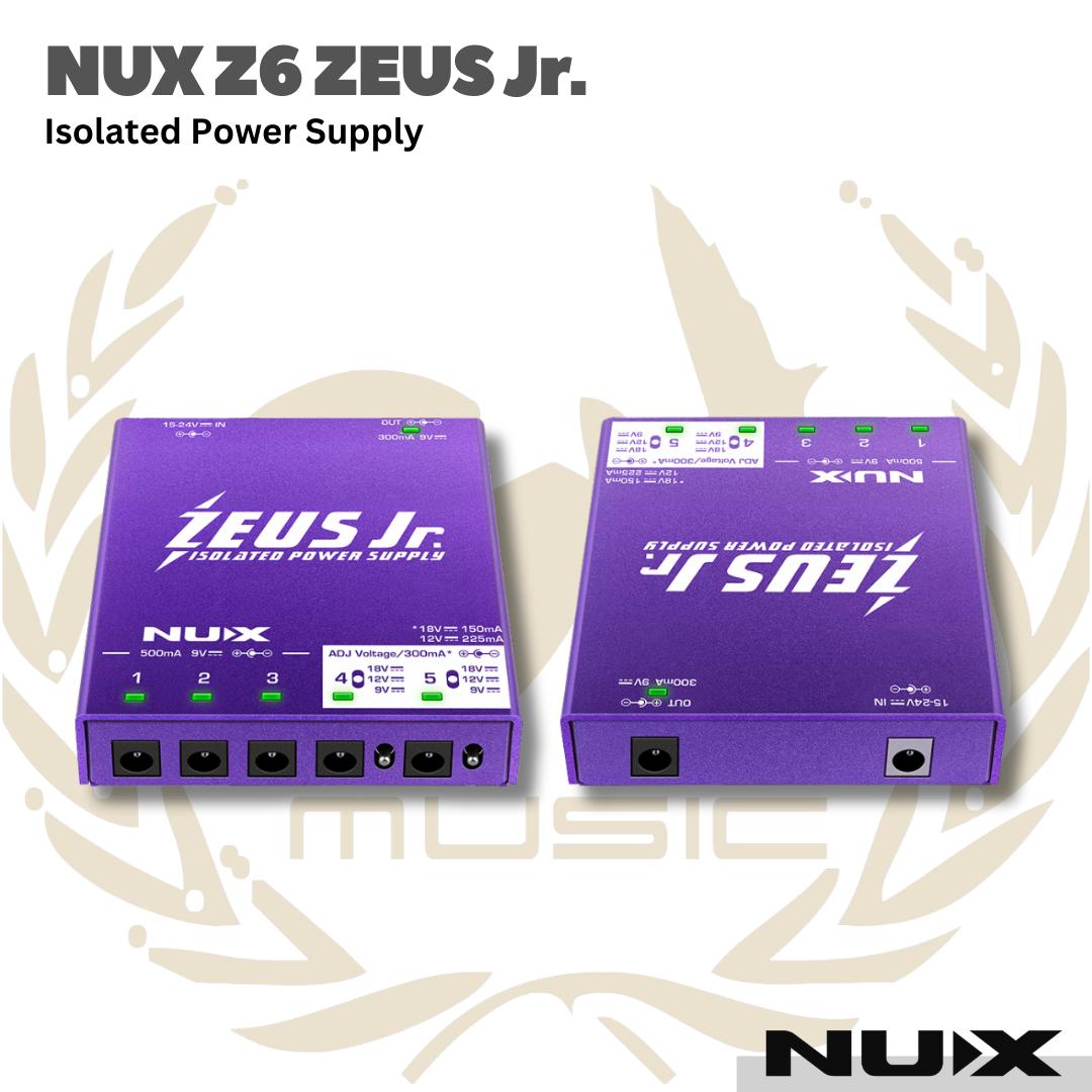 NUX Z6 ZEUS Jr. POWER SUPPLY PEDALBOARD NOISE-FREE - Power Supply Pedal Anti Noise Z6-ZEUS-JR