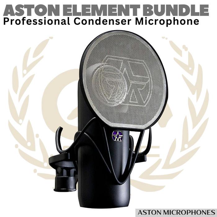 ASTON ELEMENT BUNDLE Condenser Microphone with Pop Filter & Shockmount (made in UK)