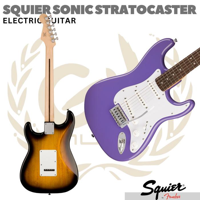 SQUIER SONIC STRATOCASTER SSS Electric Guitar | Gitar Listrik Elektrik - BLACK