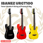 Ibanez URGT100 Tenor Ukulele 4-String w/Preamp & Bag - Ukulele Tenor 4-senar Original Asli