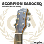 Scorpion SA80CEQ Acoustic Electric Guitar with Pre-Amp