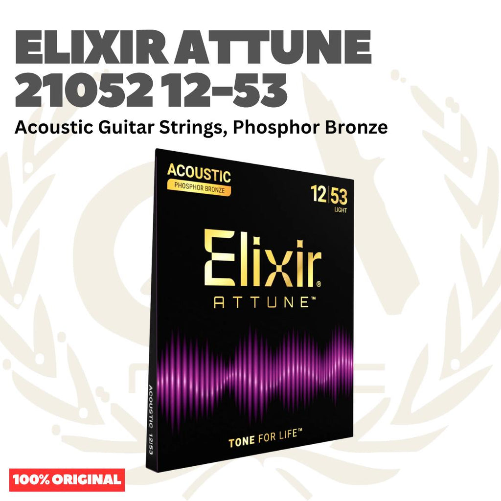 ELIXIR 21052 Attune Phosphor Bronze 12-53 Acoustic Guitar Strings - Senar Gitar Akustik