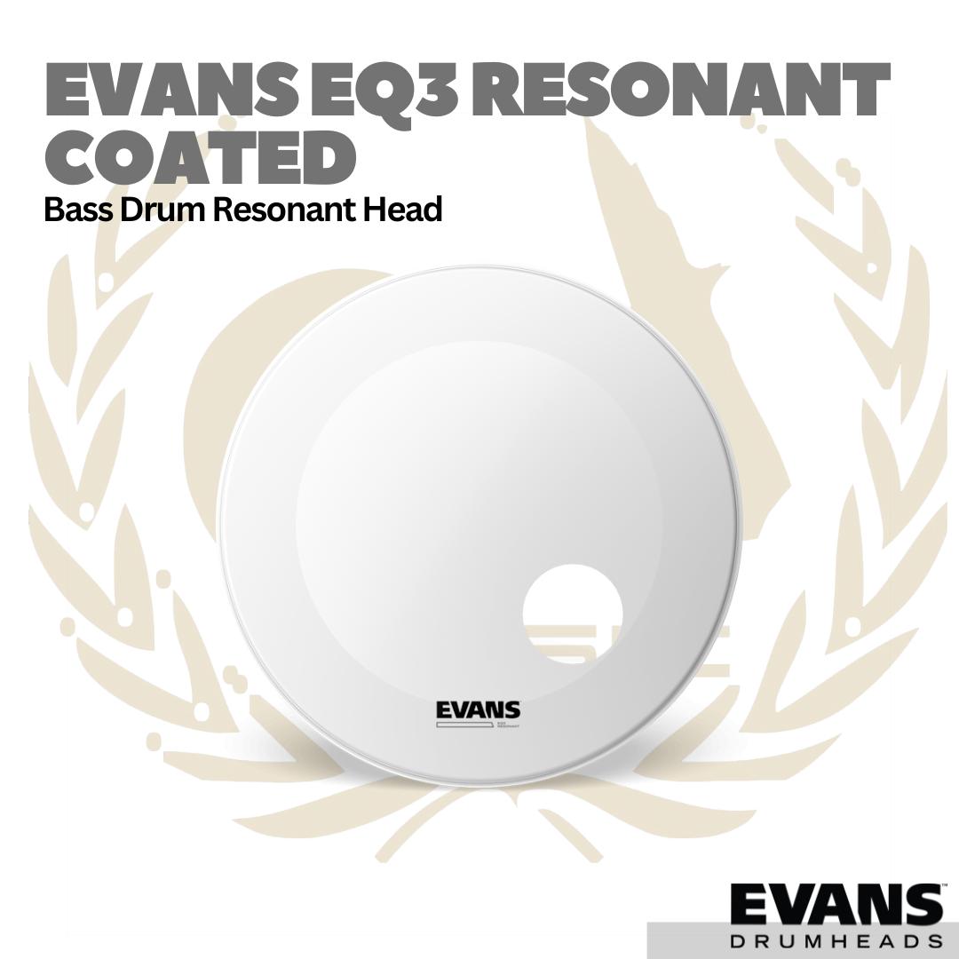 Evans EQ3 Coated Resonant Bass Drumhead - Membran Drum