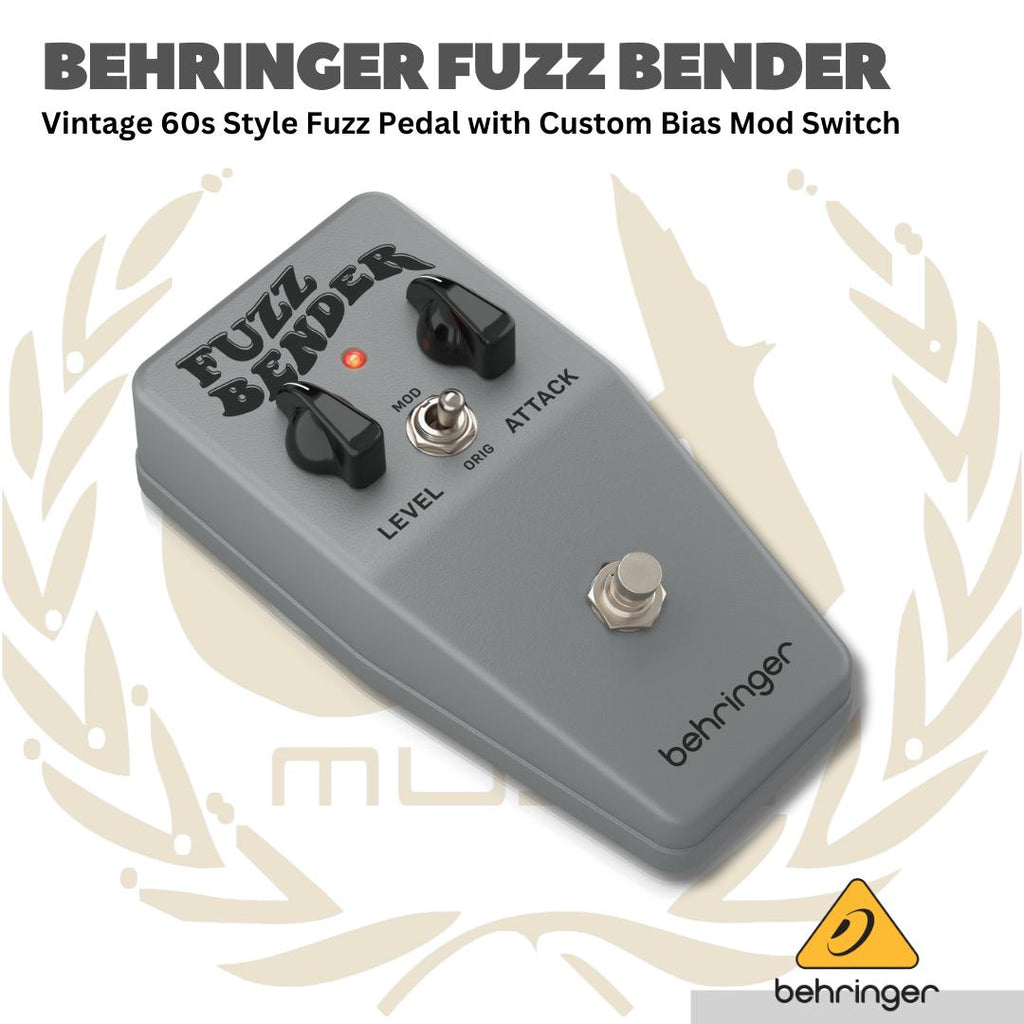BEHRINGER FUZZ BENDER VINTAGE 60s STYLE PEDAL EFFECT - FUZZ-BENDER EFEK PEDAL GITAR BASS FUZZBENDER