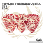 Taylor Thermex Ultra 351 Pick Ruby Swirl, 6-Pack - Pick Gitar Bass