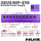 NUX ZEUS NIPZ10 Isolated Power Supply Guitar & Bass Effect | NIP-Z10