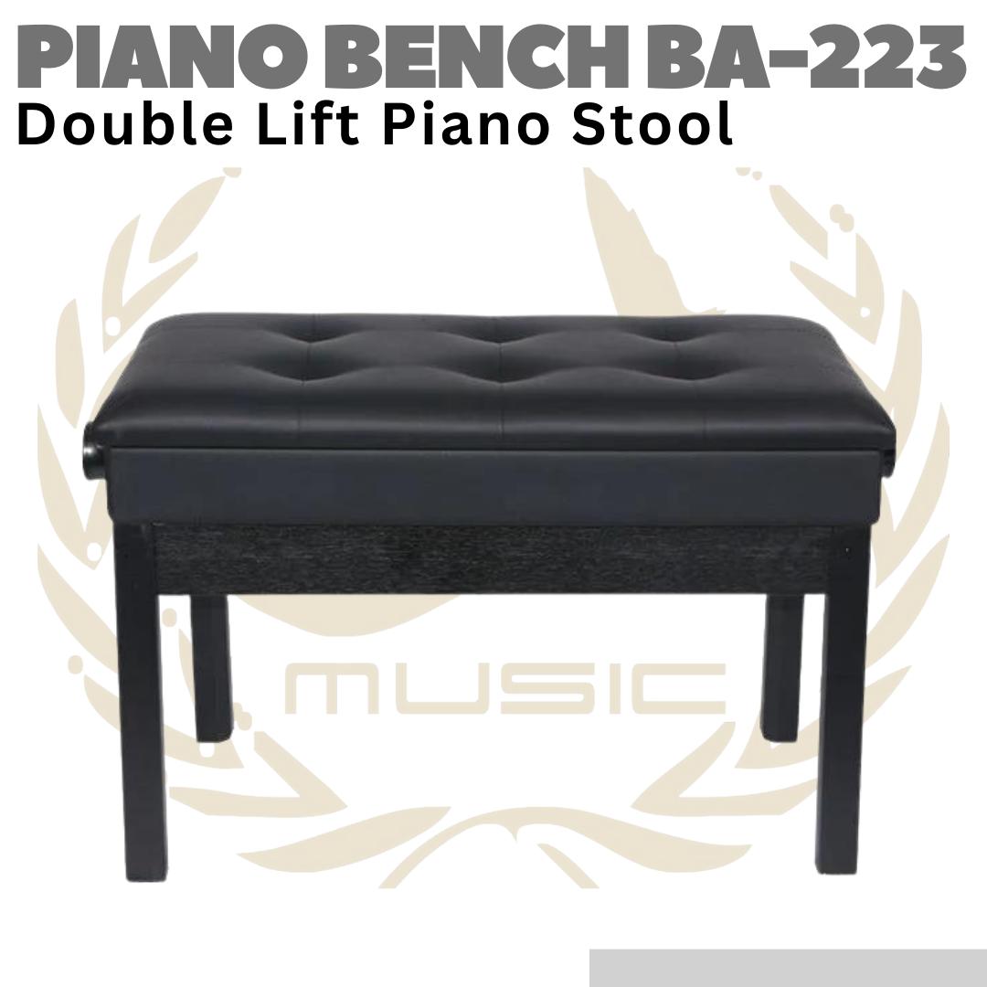 BA-223 Double Lift Piano Bench Stool | Kursi Keyboard BA223