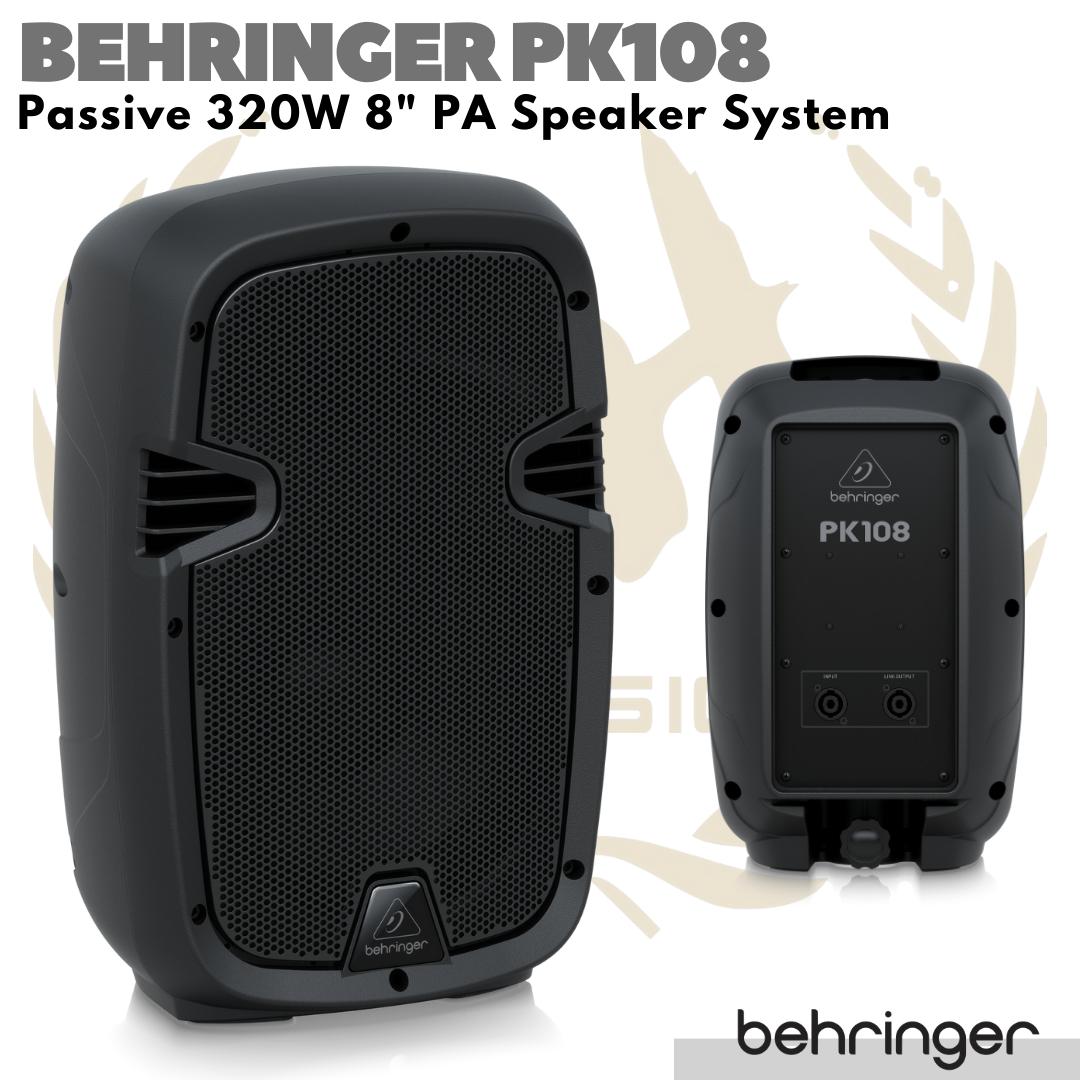 Behringer PK108 Passive 320W 8" PA Speaker System | Spiker Pasif