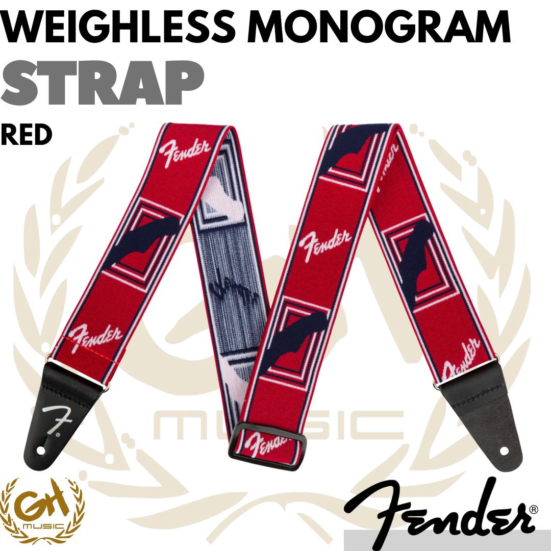 Fender WeighLess Monogram Guitar Strap - STRAP GITAR