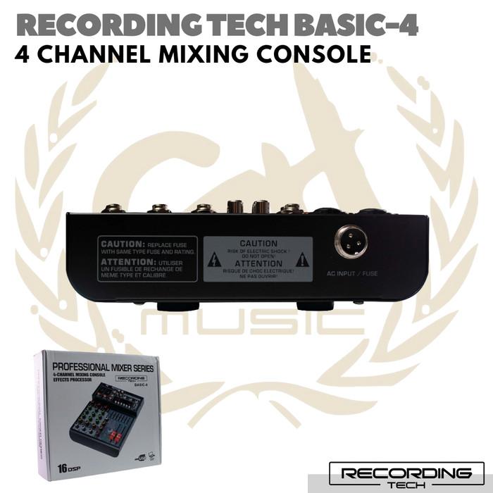 RECORDING TECH BASIC 4 MIXING CONSOLE | Audio MIxer 4 Channel Basic4