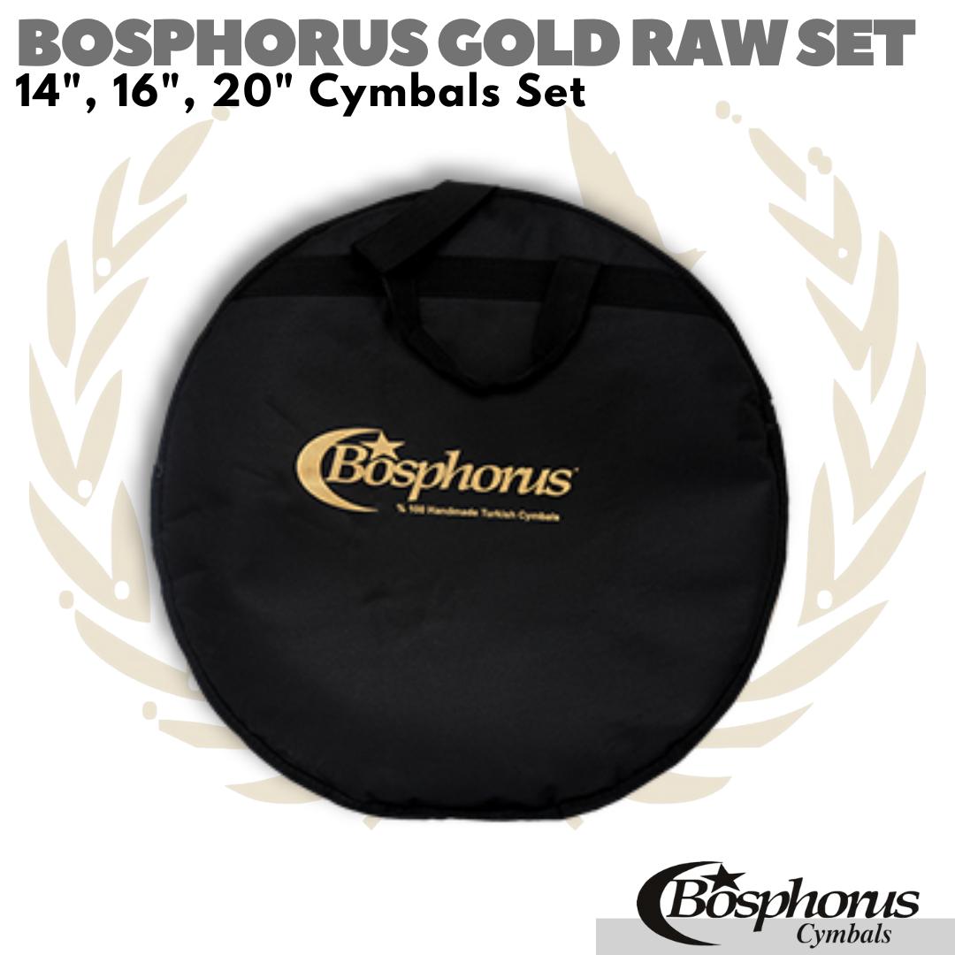 BOSPHORUS GOLD RAW SET 14", 16", 20" Cymbals Hi hat Crash Ride Simbal