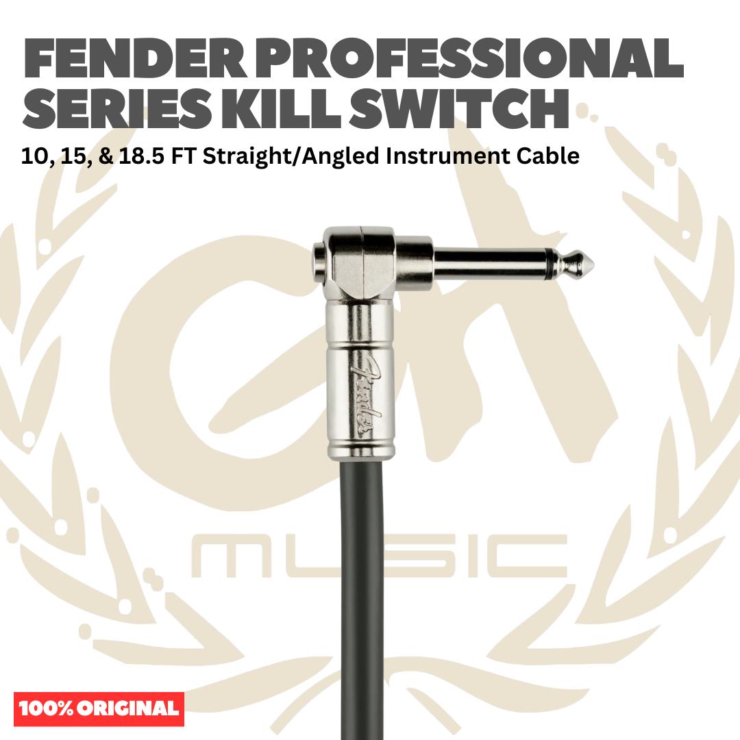 Fender Professional Series Kill Switch Straight/Angled Instrument Cable - Kabel Jack Gitar Bass Asli
