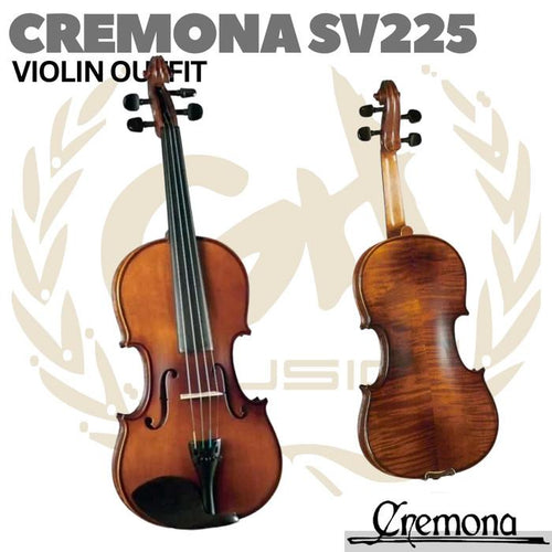 CREMONA SV-225 Violin Outfit | Biola 1/4 1/2 3/4 4/4 Size SV225