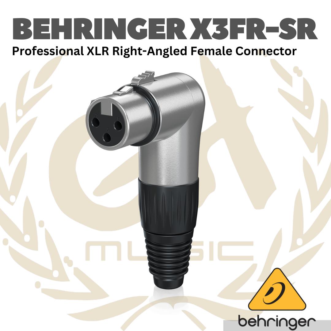 Behringer X3FR Professional XLR Right-Angled Female Connector - Jack XLR Female Angled 3 Pin X3-FR