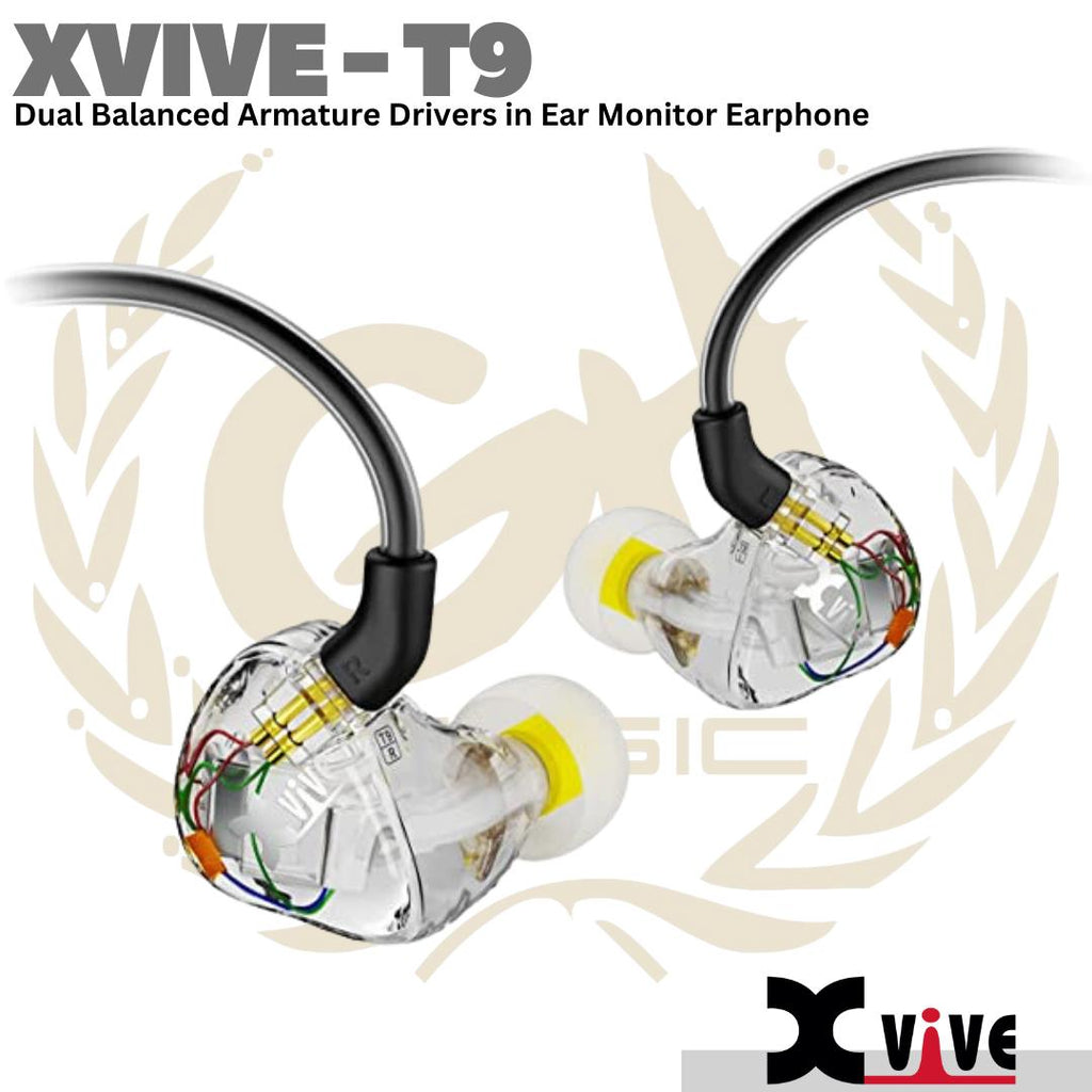 XVIVE T9 Dual Balanced Armature Drivers in Ear Monitor Earphone