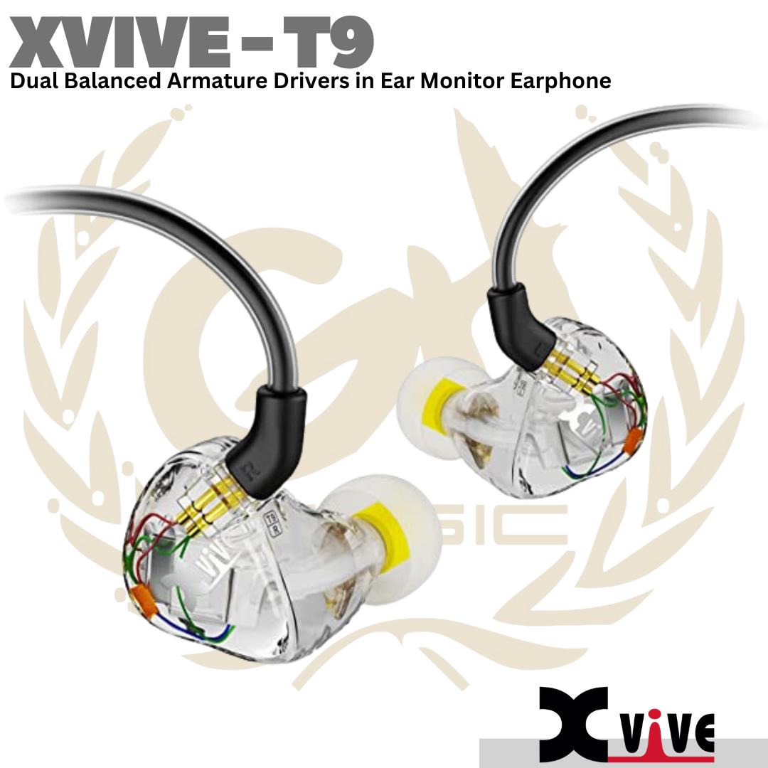 XVIVE T9 Dual Balanced Armature Drivers in Ear Monitor Earphone