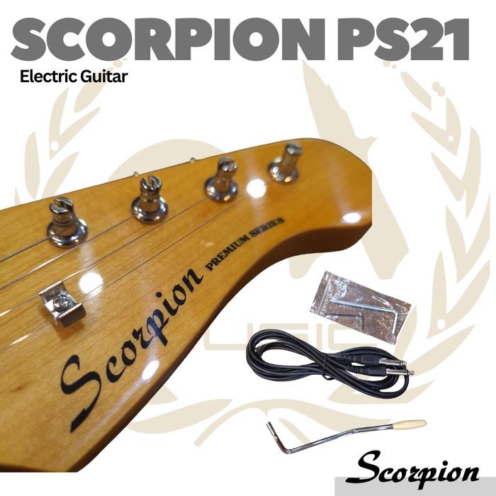 SCORPION PS21 Premium Series Electric Guitar | Gitar Listrik Strato - BK