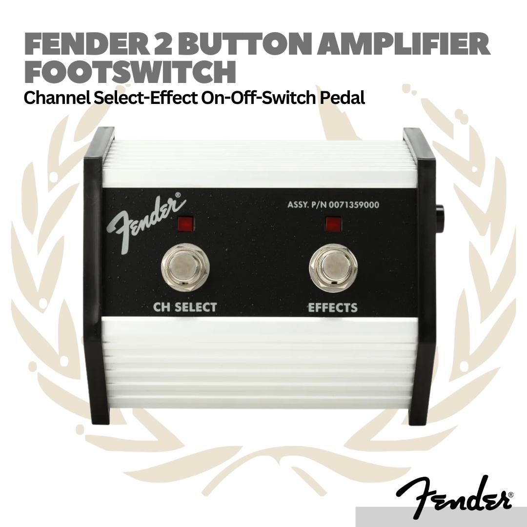 Fender 2 Button Amplifier Footswitch Channel Select-Effects On-Off - Switch Pedal