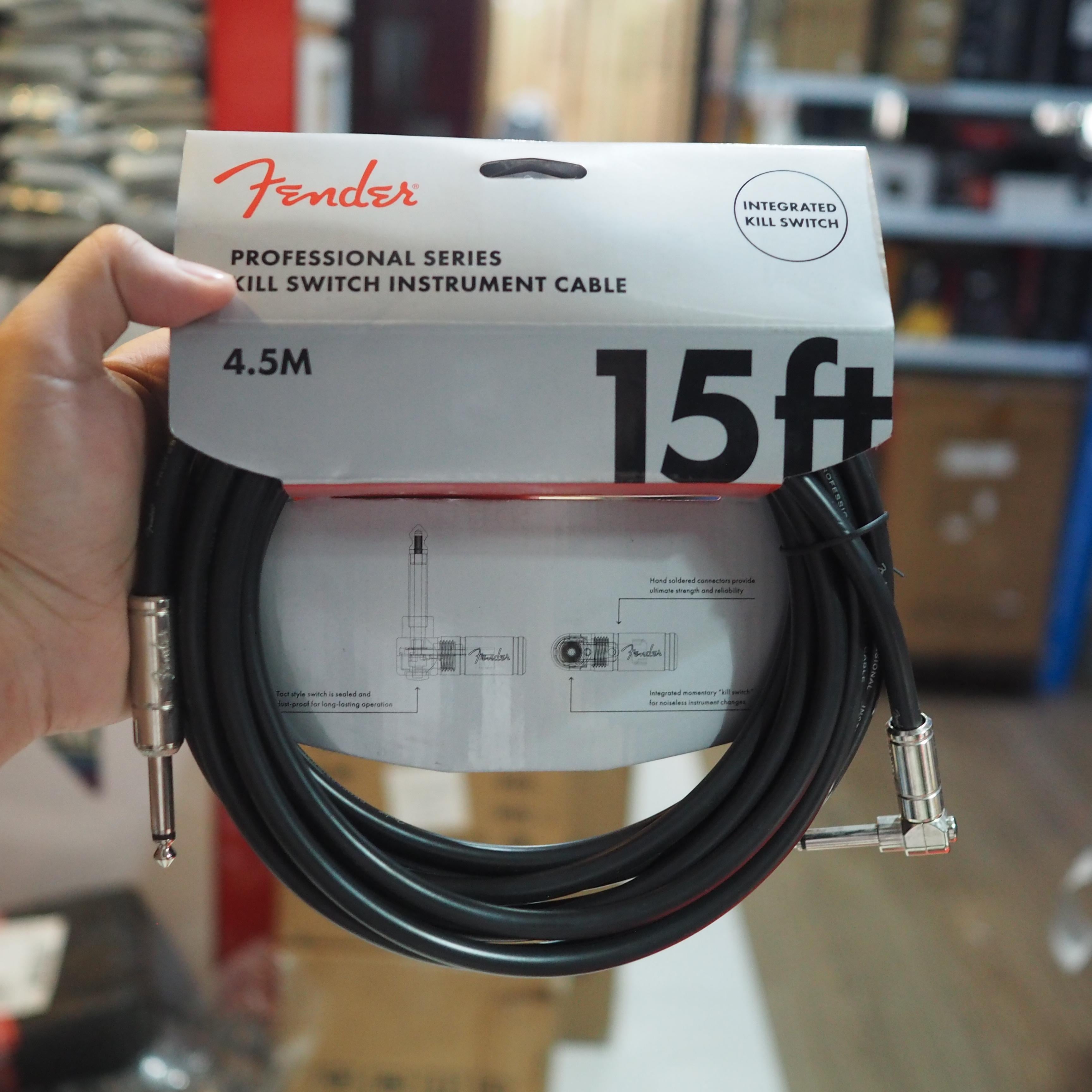 Fender Professional Series Kill Switch Straight/Angled Instrument Cable - Kabel Jack Gitar Bass Asli