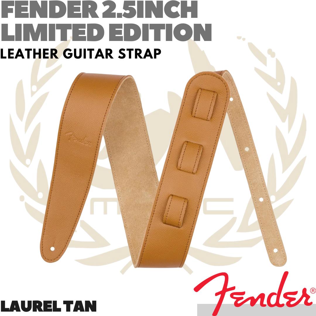 FENDER 2.5inch Limited Edition Leather Strap Gitar Bass
