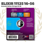 Elixir 11125 Polyweb 80/20 Resonator Bronze Acoustic Guitar Strings, 16-56 - Senar Gitar Akustik