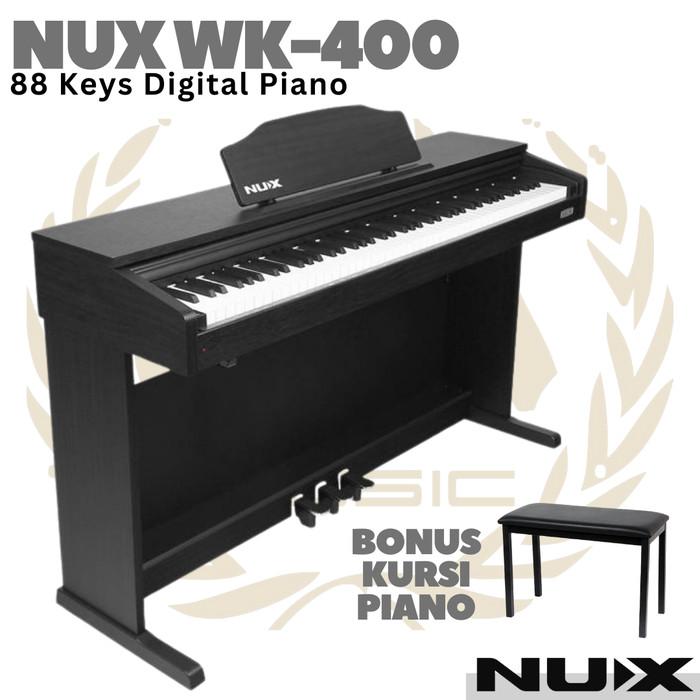 NUX WK400 88 Keys Digital Piano Hammer Action | Keyboard WK-400