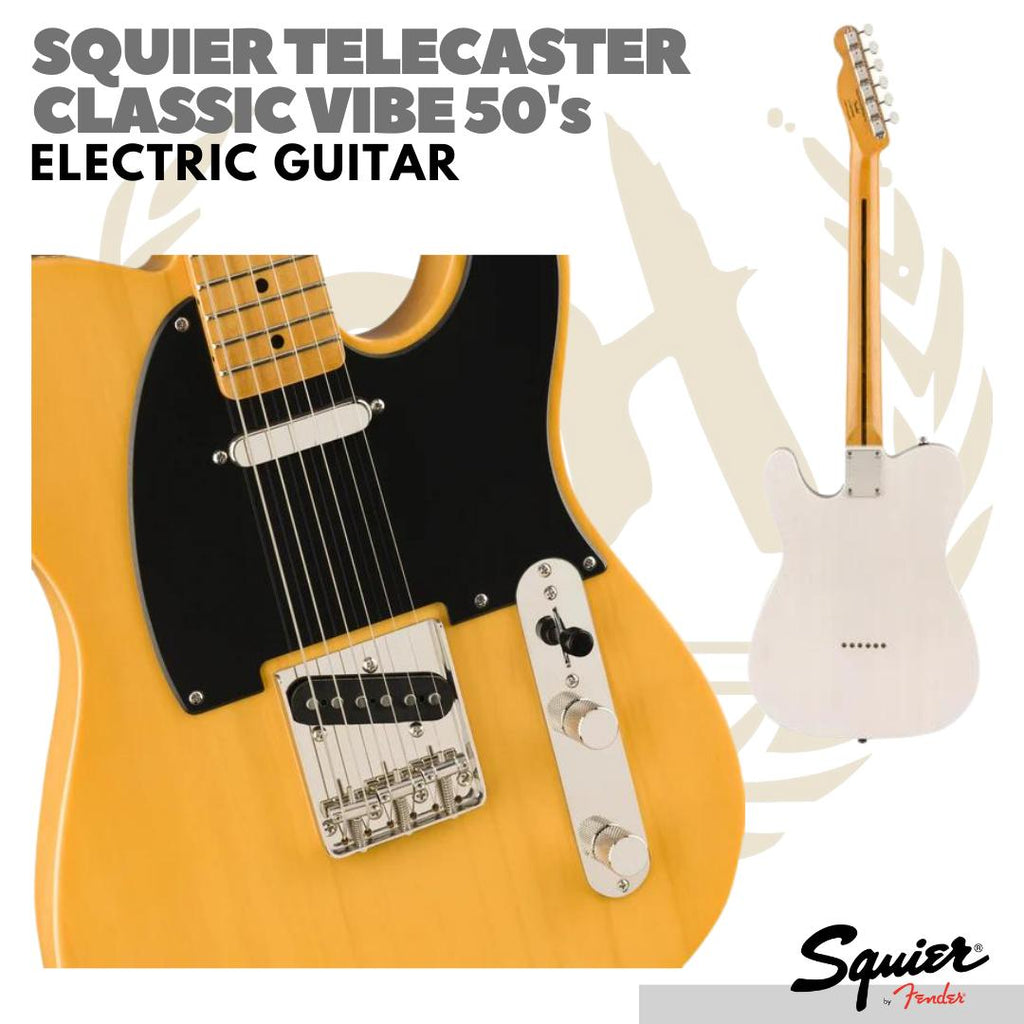 Squier Telecaster Classic Vibe 50s Electric Guitar, Maple FB - Gitar Listrik