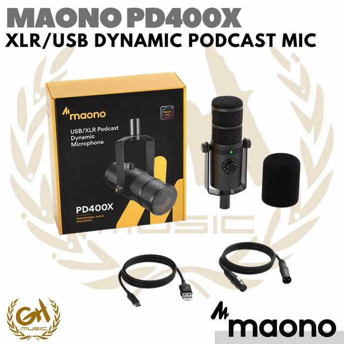 MAONO PD400X USB/XLR DYNAMIC PODCAST MICROPHONE - SOUND CARD MAONOCASTER E2 AME2