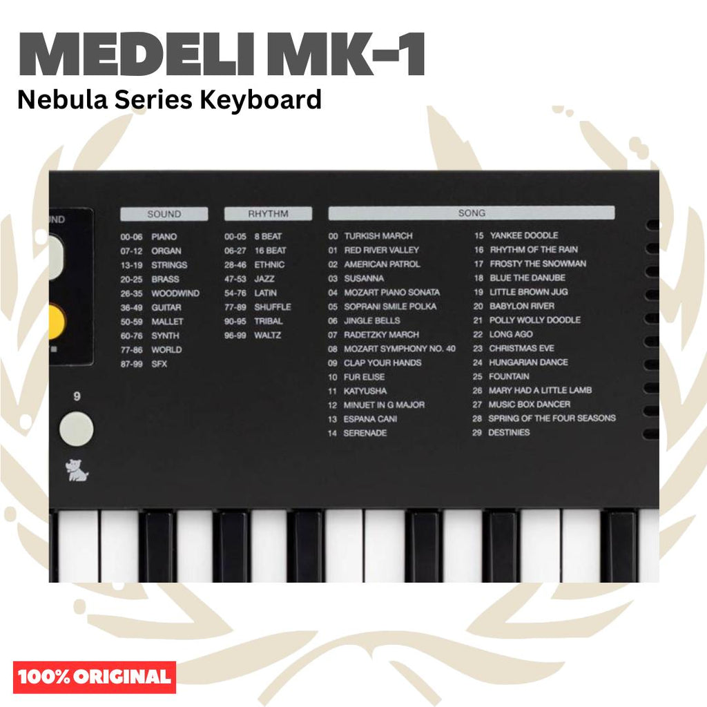 MEDELI MK-1 37-Keys Nebula Series Keyboard Portable - MK1 Keyboard Mini USB-C Original Asli
