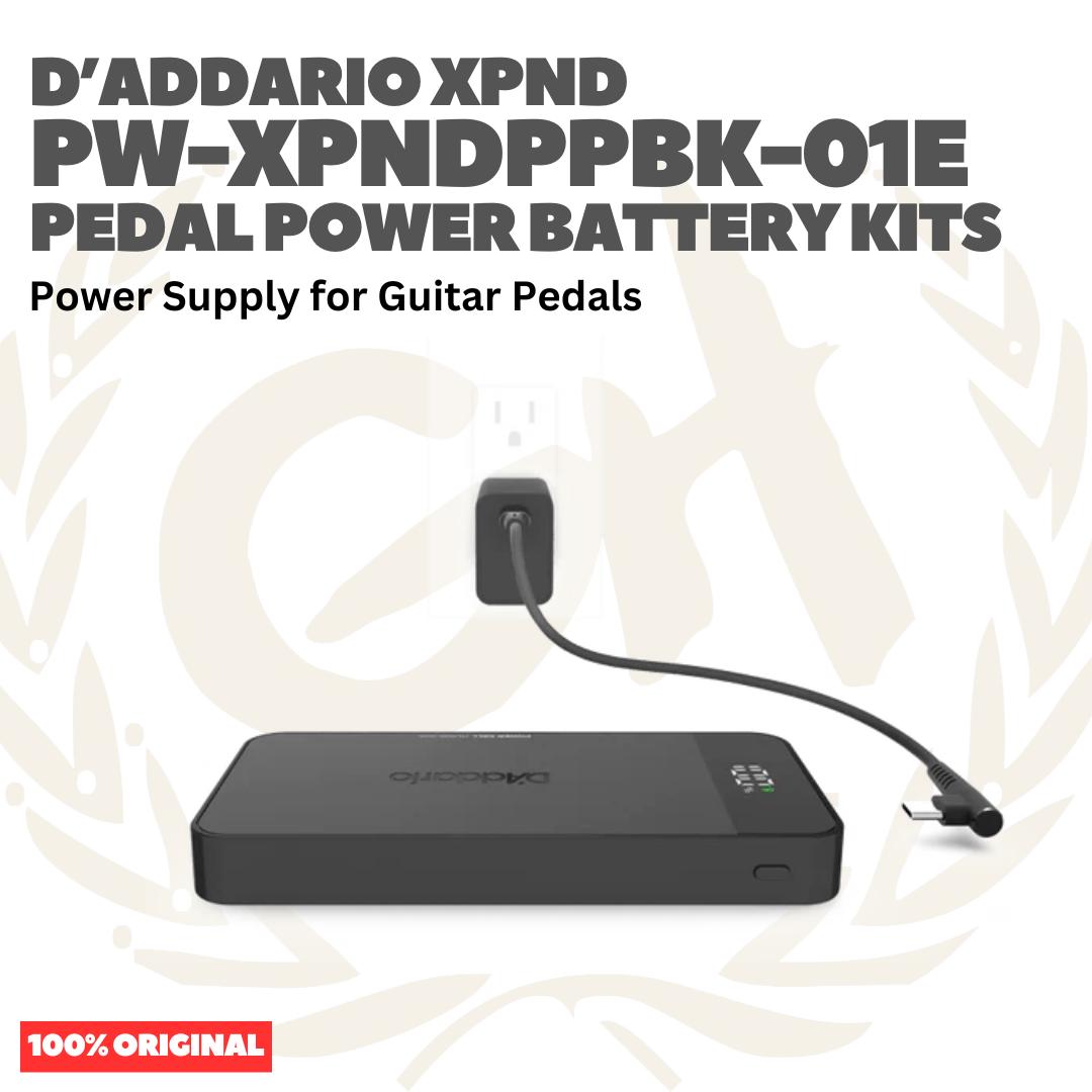 D'Addario PW-XPNDPPBK-01E XNPD Pedal Power Battery Kits Power Supply for Guitar Pedals - Power Cell Portabel 10.000mAh USB-C untuk Pedalboard Efek Gitar Bass